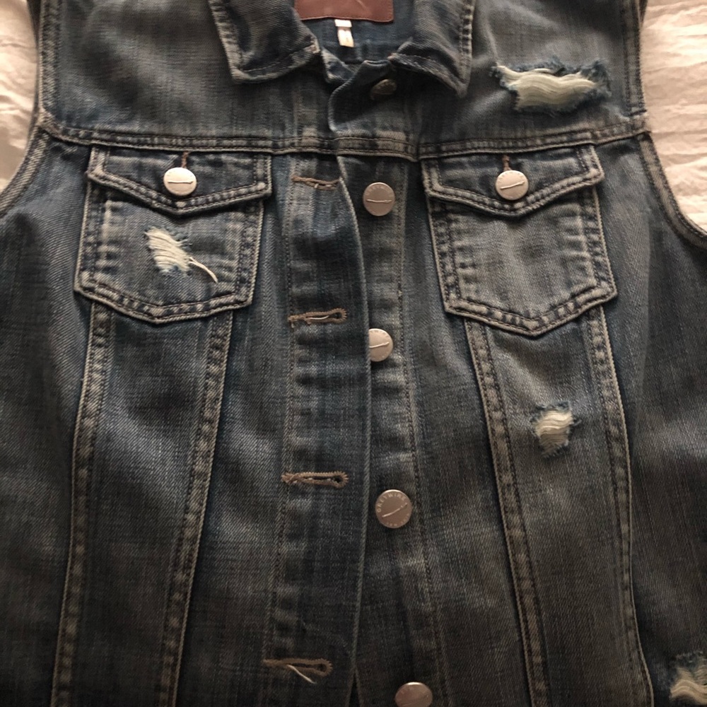 Designer jean vest